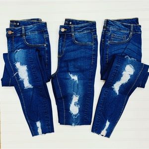 New! Skinny Jeans ripped destressed
